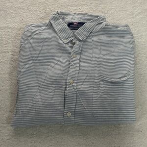 Vineyard Vines Men's Light Blue Striped Button Down Shirt